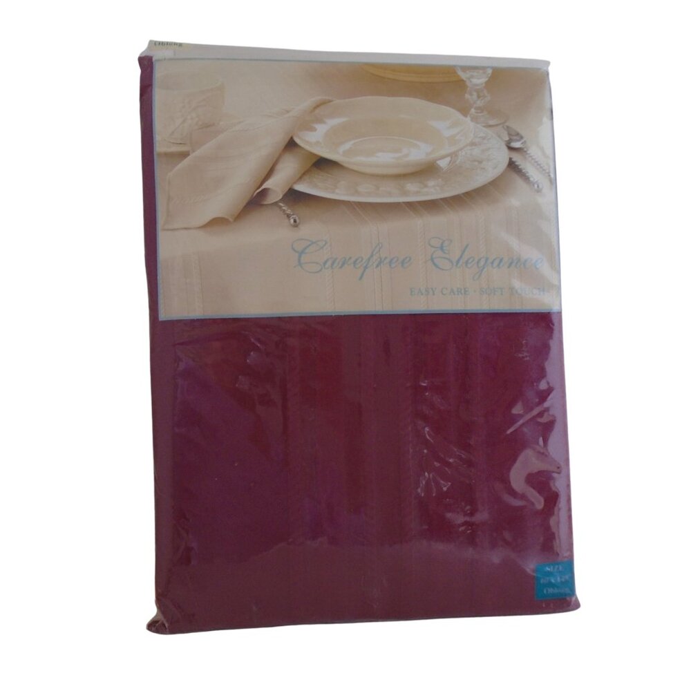 Bardwil Carefree Elegance Tablecloth 60" x 140" Oblong Burgundy